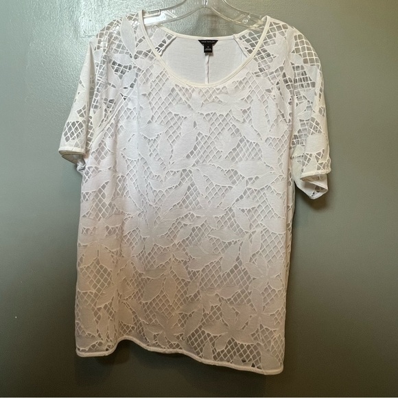 Ann Taylor Elegant White Lace Women’s Top, Size XL - Picture 1 of 5